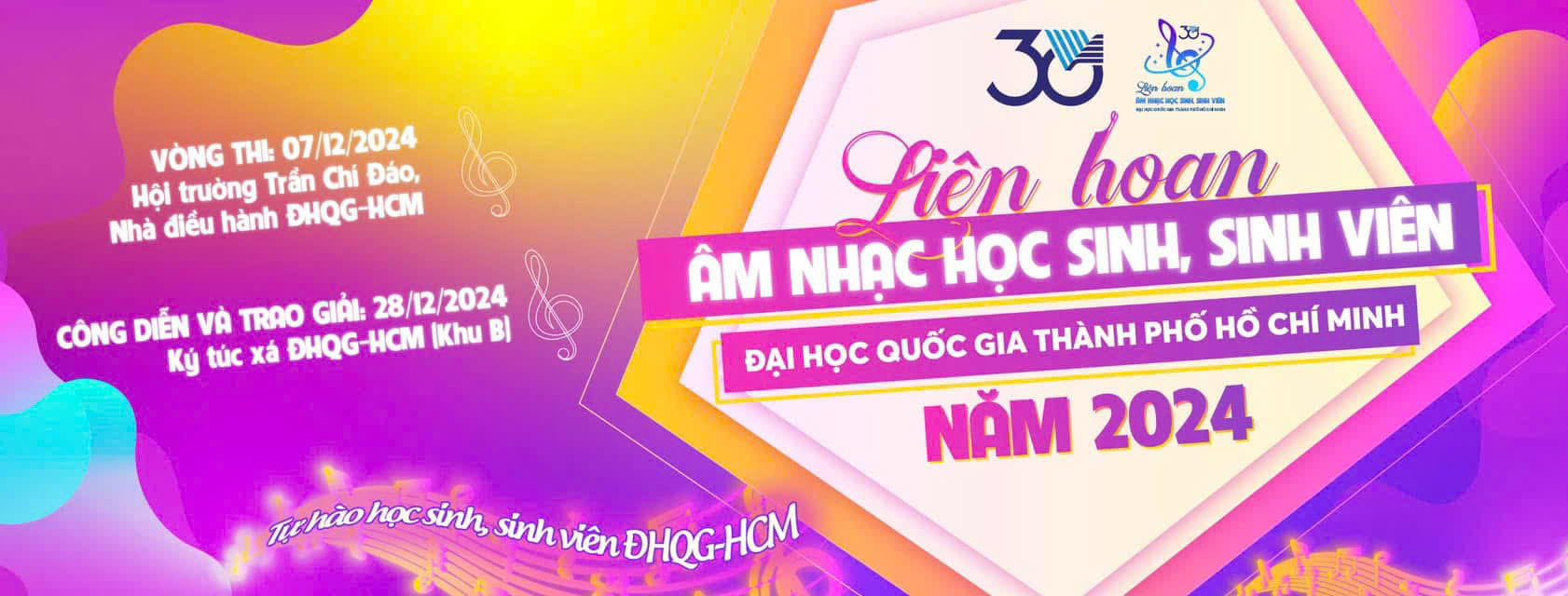 Lần đầu tiên ĐHQG-HCM tổ chức liên hoan âm nhạc cho học sinh, sinh viên trong toàn hệ thống.