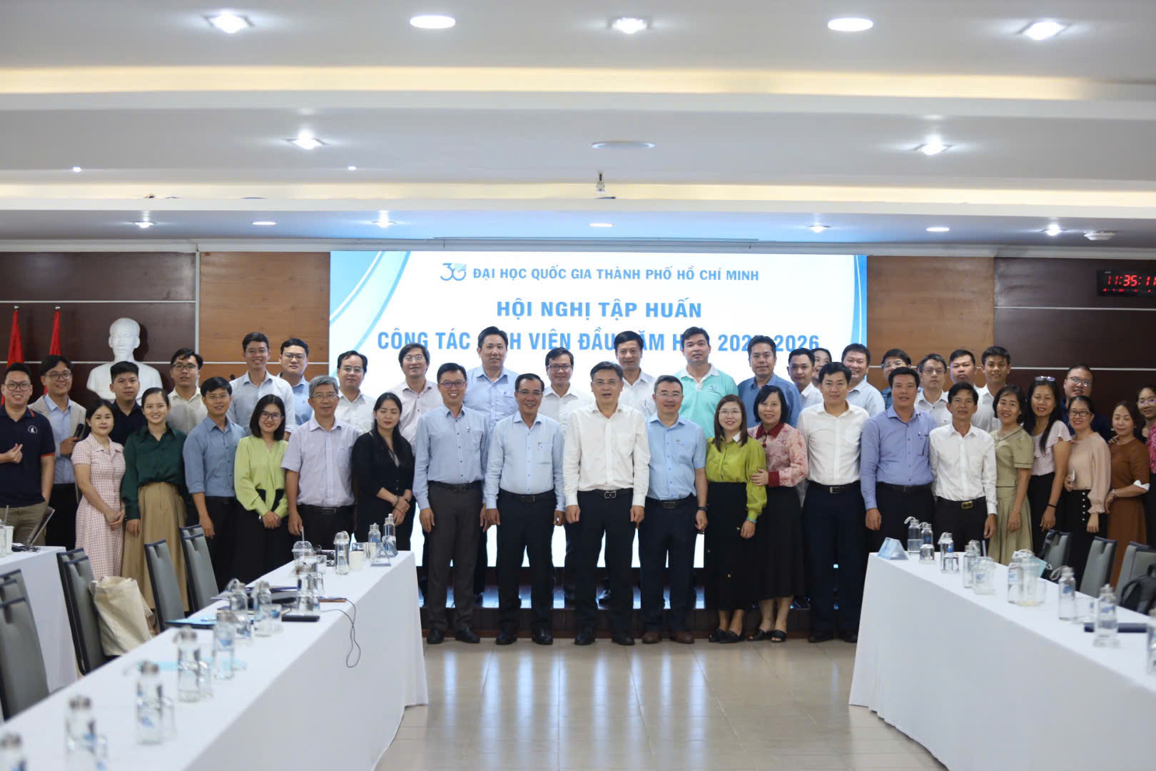 Hội nghị với sự tham dự của đại diện Ban Công tác sinh viên ĐHQG-HCM cùng các Phòng Công tác sinh viên tại các đơn vị thành viên, trực thuộc.