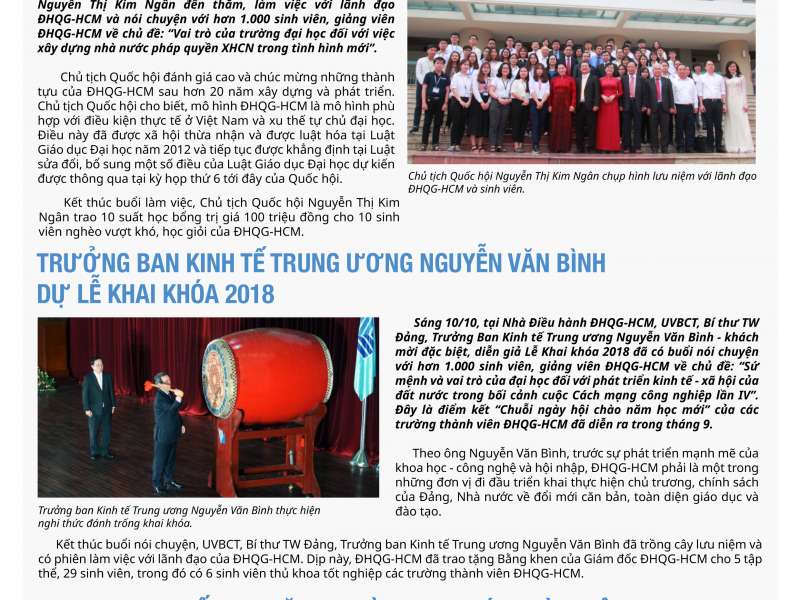 Newsletter ĐHQG-HCM số 3/2018
