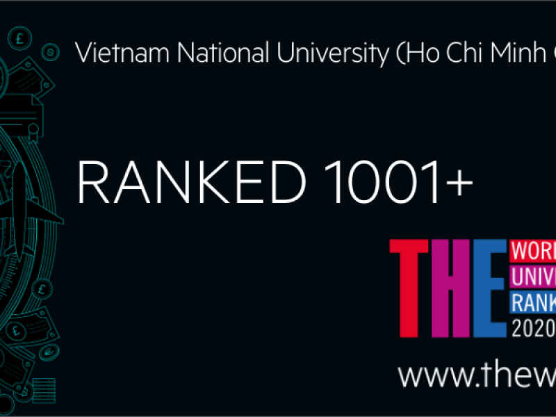 ĐHQG-HCM đứng trong top 1001+ trên Bảng xếp hạng THE