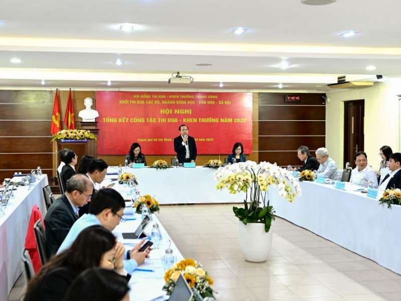 Khối thi đua các bộ, ngành Khoa học - Văn hóa - Xã hội tổng kết công tác thi đua - khen thưởng năm 2022