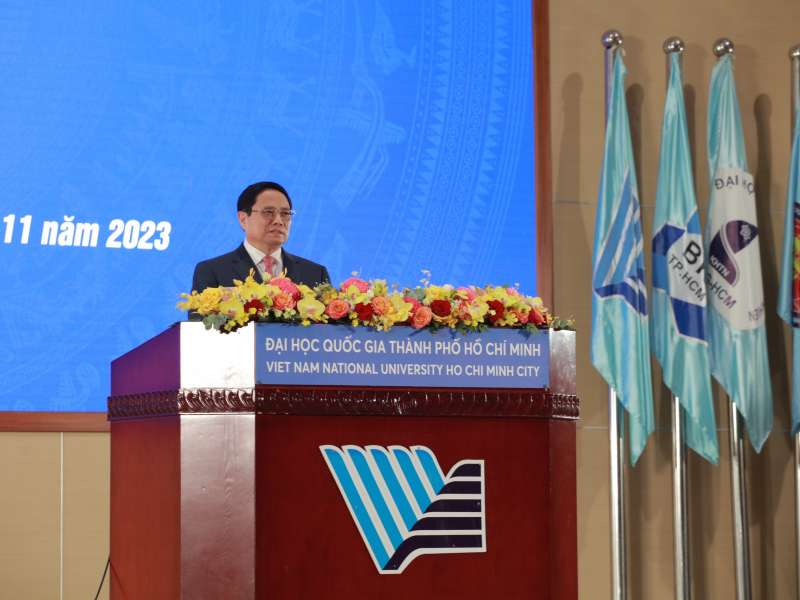 Thủ tướng Phạm Minh Chính giao lưu, đối thoại cùng học sinh, sinh viên ĐHQG-HCM 